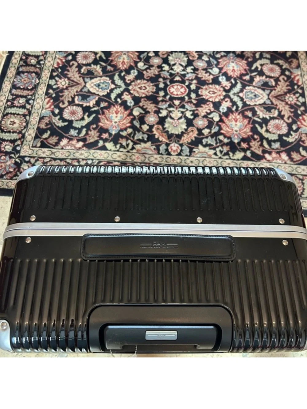 FPM Milano bank collection hard shell suitcase. NWT. Black/silver.